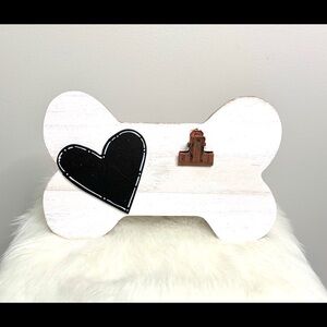 Boutique Dog Bone Picture Frame White/Black